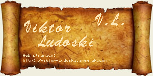 Viktor Ludoški vizit kartica